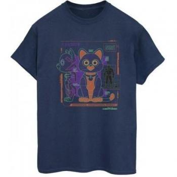 Disney Boyfriend-T-Shirt für Damen Lightyear Sox XL schwarz
