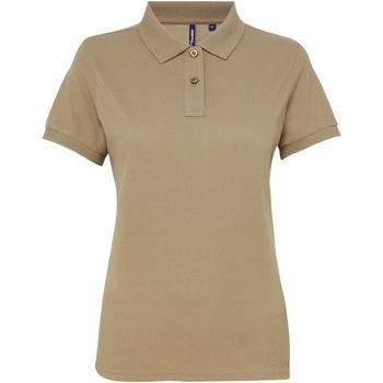 Asquith & Fox Kurzarm Poloshirt Damen Khaki L