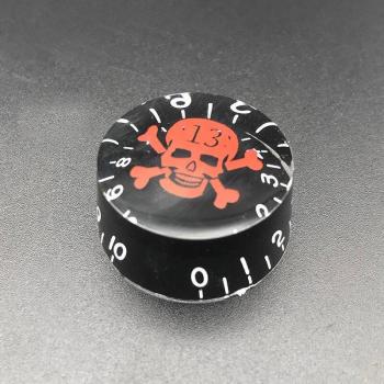 Transparent Black Skull Guitar Speed Control Knob