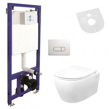 Aloni Hänge-WC mit waagerechtem Abgang und Softclose Deckel