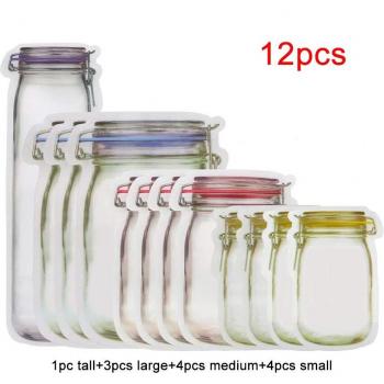 Bolsas Reutilizables para Aperitivos en Forma de Tarro