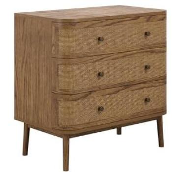 Lemon Pavilion Callie Smoked Wood Drawer Chest (3‑drawer)