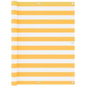 Toldo Oxford para Balcón Blanco y Amarillo 120x600 cm