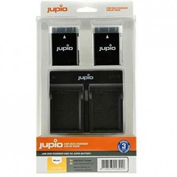 Kamera‑Strompaket EN-EL14a: 2 Batterien + USB-Ladegerät
