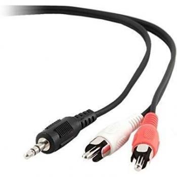 CABLE AUDIO GEMBIRD CONECTOR 3,5MM A RCA 5M