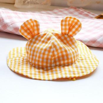 Plaid Bunny Ears Cat Hat