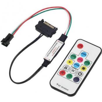 Controlador de luces LED RGB con mando inalámbrico
