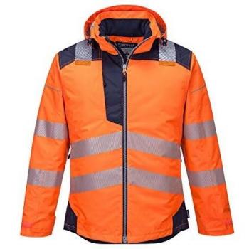 Giacca Softshell Alta Visibilità Arancio/Navy