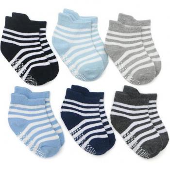 6 Pairs Non-Slip Toddler Socks with Grips