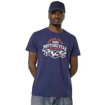 VON DUTCH Homme Moto GP T-Shirt Bleu Marine