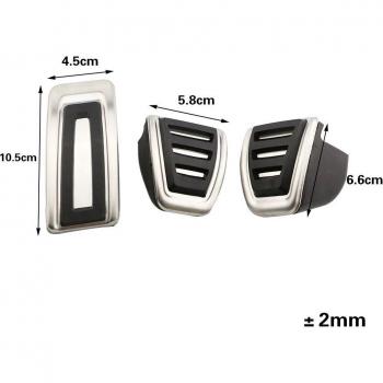 Zlord Pedal Abdeckung Edelstahl für Volkswagen Golf GTI Passat B8 Polo A05 6C GP