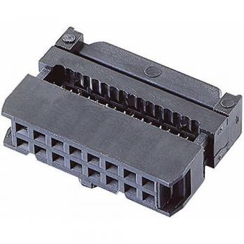 2.54mm 20-Pin Header Connector with Strain Relief, 100 Pack