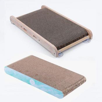 MySudui Wooden Cat Scratch Bed