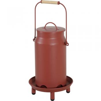 Krmítko pro drůbež 3,5l červené, kovové, plnění shora Zolux