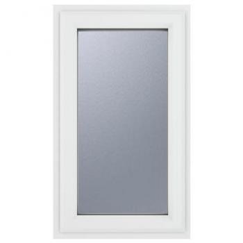 Crystal White LH UPVC Obscure Casement Window 610 x 1040mm