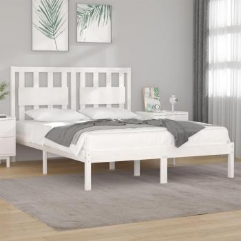 Base de Madeira Pino 160x200 em Branco