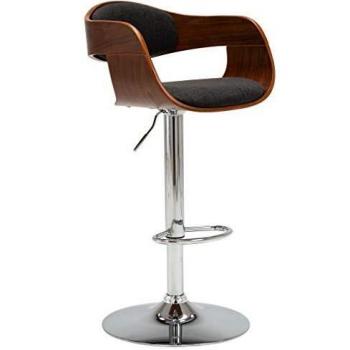 VidaXL Chaise de Salon en Bois Courbé avec Housse en Tissu Gris