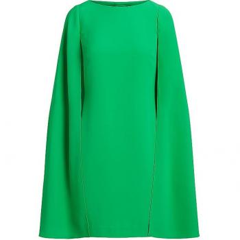 Lauren Ralph Lauren Green Cocktail Dress with Cape Size 38