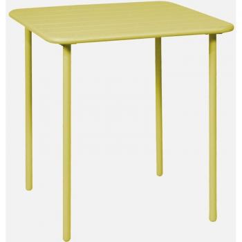 SWEETEN 2‑Seater Garden Table – Yellow “Amelia”, 70 cm Square, Rust‑Proof Finish