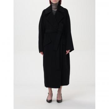 Cappotto Sportmax nero con cintura 36