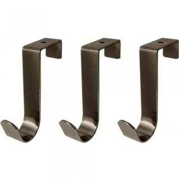 Polished Chrome Over The Door Hook Trio