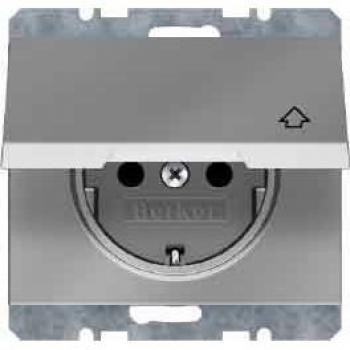 Prise électrique Schuko à boîtier rabattable K.5 (acier inox) – Berker