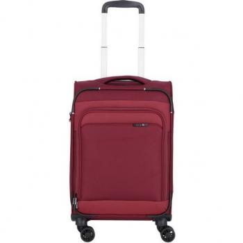 D&n 4-Wheel Red Cabin Suitcase 55 cm