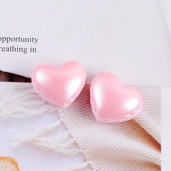 10pcs Kawaii Resin Love Heart Macarons Flatback Cabochon Embellishments