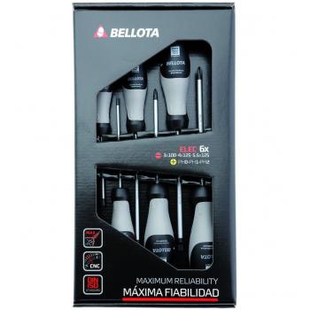 Bellota 66291‑Elec Jeu de 6 tournevis d'électricien