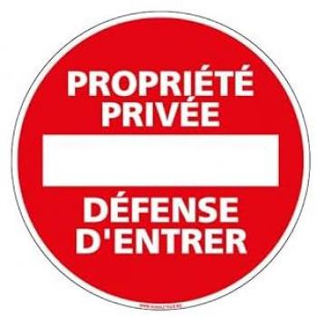 Panneau propriété privée