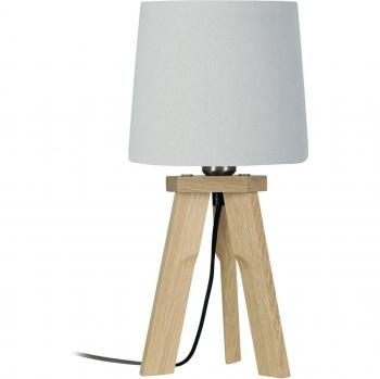 Lampe de salon chêne naturel blanc HerzBlut Tre 42 cm