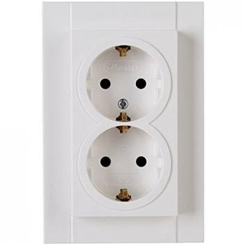 KOPP EL 07 Pure White Dual Outlet with Safety Features