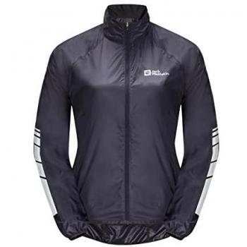 Softshelljacke JACK WOLFSKIN MOROBBIA WIND JKT W Gr. S (36), grau (graphite), Damen