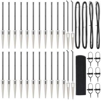 Vidaxl Poteaux Gris 1×50 m Acier Clôture en Fil Soudé