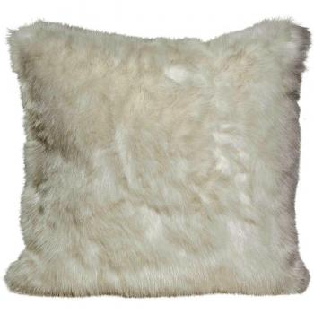 Magma Winterfell Kissenbezug mit Felloptik – 50x50 cm – Weiß