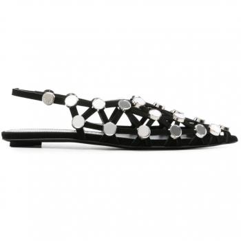 Ballerines noires Grid Attico