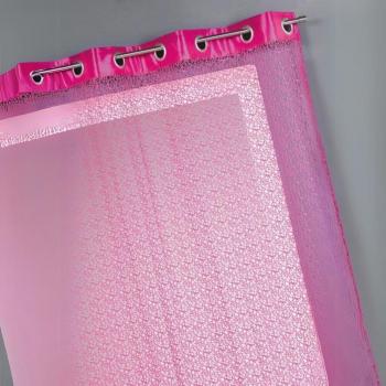 Voilage Filet Taffetas Fuchsia 140 x 240 cm