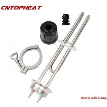 Élément chauffant par immersion SUS304, 220V, 2,5kW, 2, 64mm, avec pince triple pour brassage à l'eau
