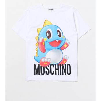 T-shirt Moschino Kid Bianca con Grafica