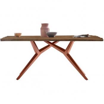 Speisetisch 180x100 cm Teak mit Metallgestell