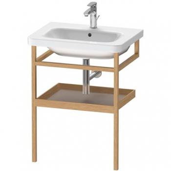 Porte-serviettes DuraStyle 59x44cm en bois de chêne massif avec étagère intégrée