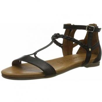 Tamaris Sandalia con Pulsera 1-1-28043-22, Negro