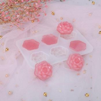 6 x Silikonform für Rosenblüten-Schokolade und Backen