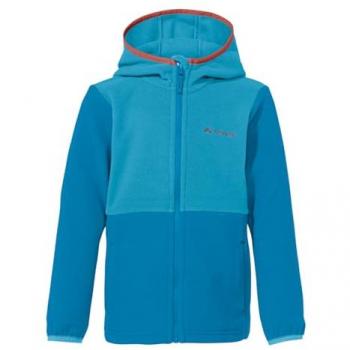 VAUDE Kids Kapuzen‑Fleece Jacke „Pulex“ II – Unisex, blau, 134/140