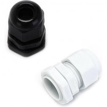 10Pcs IP68 Cable Glands Connectors for 5-10mm Cables (Black & White)