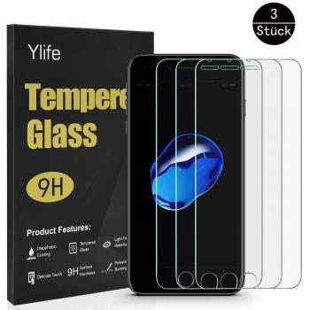Kratzfest Panzerglasfolie für iPhone 7 Plus und iPhone 8 Plus (99% Ultra-klar)