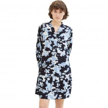 Tunikakleid Tom Tailor – Blauer Cut‑Floraldruck – Damen, Gr. 42