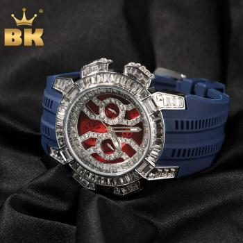 Reloj de hombre con esfera grande y pulsera de silicona