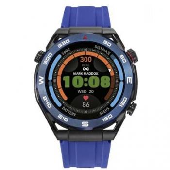 Reloj Deportivo Mark Maddox HS2004-30 Metal Oscuro con Detalle Azul