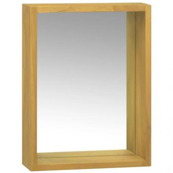 VidaXL Mirror Cabinet 11.8x3.9x15.7 Solid Wood Teak